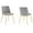Gray, variant on Messina Modern Velvet and Gold Metal Leg Dining Room Chairs - Set of 2