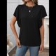 thumbnail image 5 of Camisas Formales Informales de Negocios para Mujer, Camisas de Verano, Mangas , Cuello Redondo, Mangas de Hoja de , Trajes 2025 Negro XL, 5 of 9