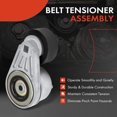 thumbnail image 2 of A-Premium Belt Tensioner Assembly with Pulley Compatible with Freightliner Argosy 1999-2011, Columbia 2000-2011, M2 112 2009-2010, Cascadia 2002-2009, Century Class 1999-2008, Replaces #070803451, 2 of 6