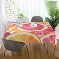 thumbnail image 3 of Yayeee Tablecloths 60" x 108" Rectangle Wrinkle Resistant Party Table Cover, Pink Grapefruit Slices, 3 of 8