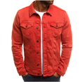 thumbnail image 1 of Mens Denim Jeans Jacket Short Slim Fit, 1 of 2