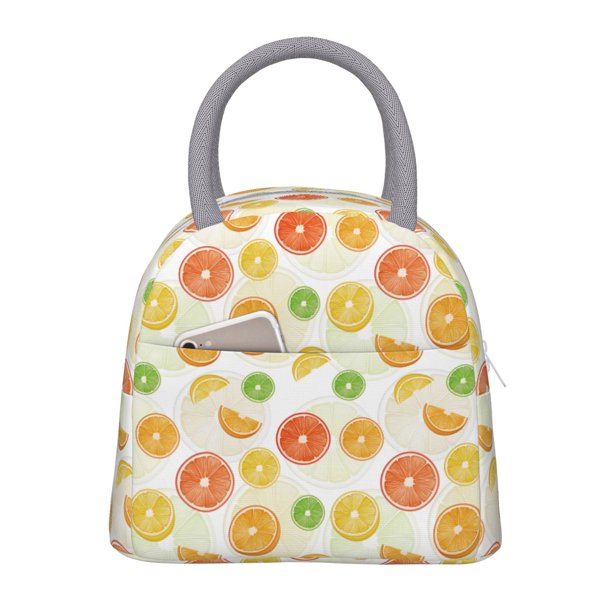 Easygdp Colorful Lemons Bolsa de Almuerzo Insulada Grande, Forro de Aluminio, Diseño Espacioso, a Prueba de Fugas, Ideal para Trabajo, Picnics, Viajes y Actividades al Aire Libre