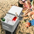 thumbnail image 3 of SamyoHome 80QT Rolling Party Iron Spray Cooler Cart Ice Bee Chest Patio Warm Shelf, 3 of 7