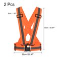 thumbnail image 2 of Unique Bargains Night Caution Adjustable Long Distance Visibility Vest Orange 2", 2 of 5