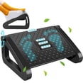 thumbnail image 1 of Reposapies Oficina, Ergon&oacute;mico Reposa Pies con Rodillos de Masaje, Descansa Pies para Escritorio, 6 Alturas Ajustables Aliviar la Presi&oacute;n, Apto para Descalzo o con Zapatos, F&amp, 1 of 6