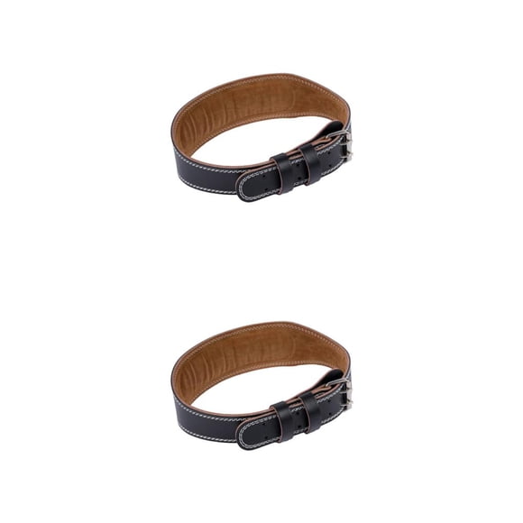 Greeniant Cinturón de levantamiento de pesas portátil y duradero, hecho de cuero, cinturón de levantamiento de pesas resistente M-105CM 2Conjunto