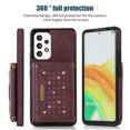 thumbnail image 3 of Tarise Galaxy A53 Wallet Case Cover for Women Men, Glitter PU Leather Crossbody/Shoulder Strap RFID Blocking Kickstand Magnetic Clasp Phone Case for Samsung Galaxy A53 5G 6.5 inch 2022, Winered, 3 of 10