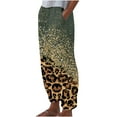 thumbnail image 1 of VEKDONE Womens Linen Long Pants Army Green L, 1 of 5