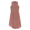 thumbnail image 6 of iiniim Girls Kids Lyrical Ballet Dance Dress Figure Ice Skating Leotard Skirted Sleeveless Performance Dusty Pink 8, 6 of 7