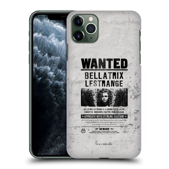 Head Case Designs Officially Licensed Harry Potter Deathly Hallows XV Wanted Bellatrix Lestrange Hard Back Case Compatible with Apple iPhone 11 Pro Max