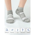 thumbnail image 5 of Wausea Men's Athletic Socks Cotton Low Cut Cushion Running Ankle Socks, 5 Pairs, Sizes 8-12, 5 of 6
