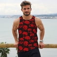 thumbnail image 6 of Pofeuu Red Skulls Print Men's Workout Tank Tops Sleeveless Muscle Gym Shirt Quick Dry-4X-Large, 6 of 7