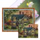 thumbnail image 1 of Hilo Algodón Bordado 14CT Punto Cruz Villa Jardín Otoñal 59x42cm, 1 of 9