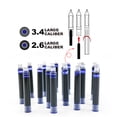 thumbnail image 2 of 10pcs 2.6 / 3.4 Black Universal Fountain Pen Ink Cartridges pen refill 3.4 black, 2 of 6
