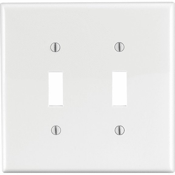 Leviton 2-Gang Wallplate in White — UL Listed for US Residential Electrical Code Compliance, Drop-in NEC-Standard Wiring