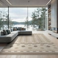 thumbnail image 2 of ODIKA 8'x10' Beige Geometric Pattern Design Washable Area Rug Modern Abstract Motif with Natural for King Size Bedroom Under Bed, Master Suite, Non-Shedding, Easy Care, 2 of 7