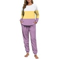 thumbnail image 2 of yillto Women Fleece Lounge Sets Long Sleeve Pajama Set Casual 2 Piece Pjs Outfit Fall Winter Sleepwear, 2 of 7