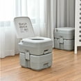 thumbnail image 3 of Gymax 5,3 Gallons 20L Portable Voyage Toilette RV Camping Pot Commode Intérieur Extérieur, 3 of 10
