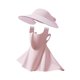 thumbnail image 5 of Sombrero para el sol, cubrebocas de verano, protección solar, lavable, ligero Rosa, 5 of 9