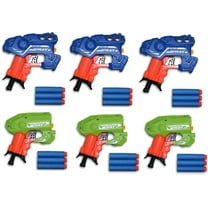 Big Bag of Dart Shooters! 6 Mini Foam Dart Blasters Birthday Party Favors (6 Pack)