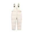 thumbnail image 3 of Hicidod Kids Girls Boys Snow Suit Thicken Winter Warm Toddler Snowsuit Fashion Solid Color Windproof Bib Ski Snow Pant Coat, 3 of 5