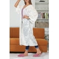 thumbnail image 5 of HAPPY BAY Women's Open Front Kimono Duster Cardigan Wrap Poncho 1X-2X White-Q449, 5 of 5