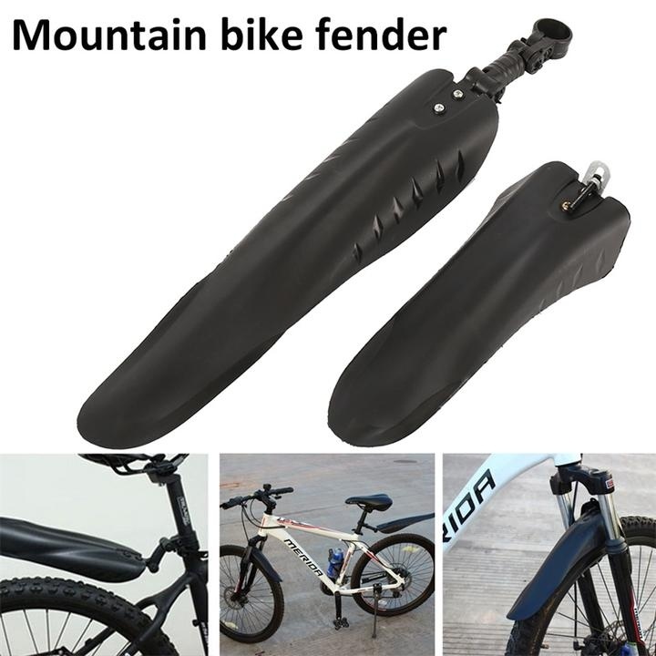 SolUptanisu Bicycle Fenders Set,Adjustable Bicycle Front /& Rear Mud Guard Set Mountain Road Bike Mudguard with Rear LED Light Bike Mudguard