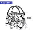 thumbnail image 2 of Yiaed Mandala Floral Line Art Print Lunch box lunch bag Portable Insulated Lunch Box for Women Men Cooler Tote Bag with Front Pocket for Work Picnic Travel, 2 of 6