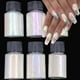 thumbnail image 2 of Polvo cromado de purpurina de sirena embotellado, pigmento holográfico Aurora, bricolaje, Perla blanca, frotamiento, manicura, 1 tarro, 2023, 2 of 4