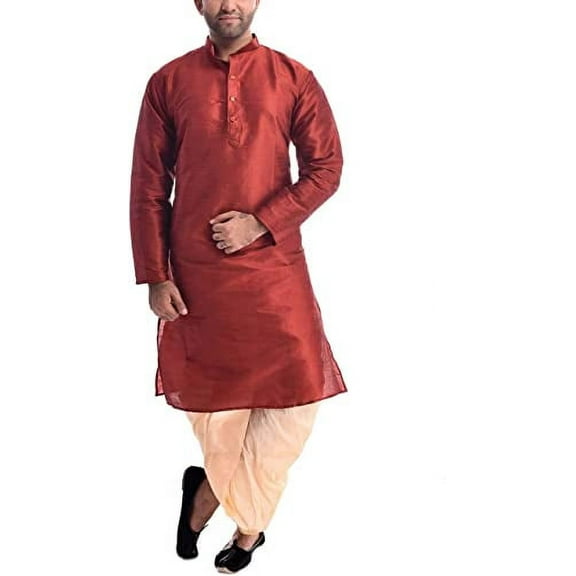 Royal Kurta Mens Silk Blend Dhoti Kurta