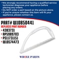 thumbnail image 3 of Upgraded Whole Parts Refrigerator Freezer Door Seal Gasket (Magnetic Strip Inside, White) Part# W10850441 - Replacement & Compatible with Some Amana, Maytag and Whirlpool Refrigerators, 3 of 8