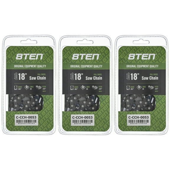 Full Chisel Chainsaw Chain 18 inch .063 .325 68DL for Stihl MS 230 250 3 Pack 810-CCC2275H