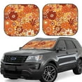thumbnail image 1 of Balery Hippie Flower Parasol para parabrisas de coche de 2 piezas | Parasol plegable para parabrisas delantero de coche para la mayoría de sedanes-Medium, 1 of 6