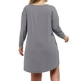 thumbnail image 6 of Pajamas Nightdress for Women Plus Size Pullover Nightgown Fashion Long Sleeve Sleepwear Dress, 6 of 7