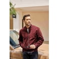 thumbnail image 4 of COOFANDY Men's Suede Vintage Lightweight Casual Varsity Bomber Jacket, 4 of 9