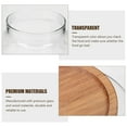 thumbnail image 5 of HOOWIFFY Transparent Glass Cereal Container with Airtight Wooden Lid for Dry Food Storage and Kitchen Organization, 5 of 6