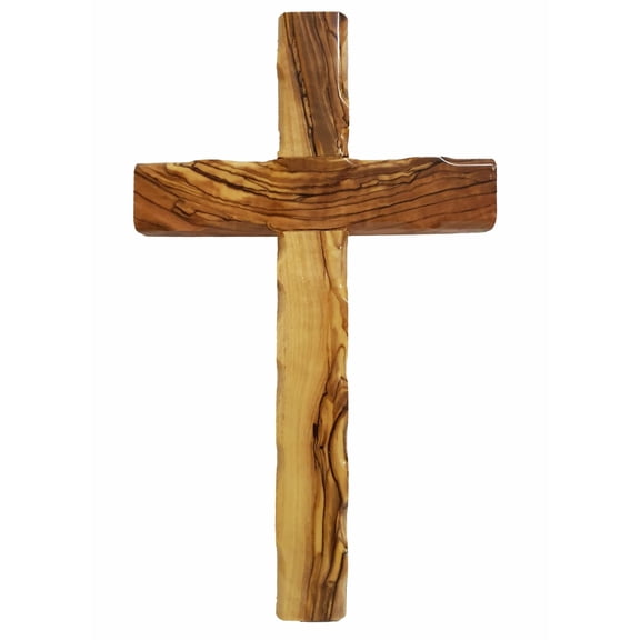 10 Inch Olive Wood Wall Cross - Christian Wooden Cross for Religious Home Decor