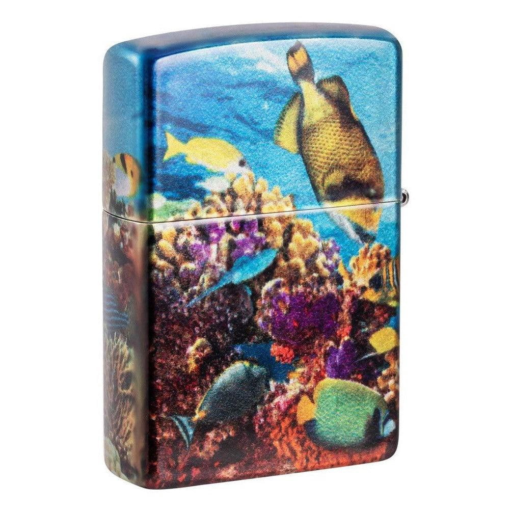 Zippo Lighter: Deep Sea Design, 540 Fusion - 540 Tumbled Chrome 48780