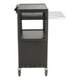 thumbnail image 3 of Norwood Commercial Furniture Adjustable-Height Metal AV Cart w/ Cabinet & Electric - Sliding Tray, 3 of 8