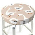 thumbnail image 3 of Naloa White Goose Round Bar Stool Cushion Cover 12-14 inch, Fits Kitchen, Office, Restaurant Chairs - 14 inch, 3 of 7