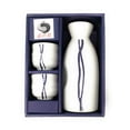 thumbnail image 2 of TJ Global Sake 3-Piece Set, Durable Ceramic Japanese Sake Set with 1 Tokkuri Bottle and 2 Ochoko cups for Hot or Cold Sake at Home or Restaurant, 2 of 4