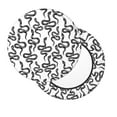 thumbnail image 2 of Balery Hand Drawn Snake Fundas de asiento para taburete de bar redondo de tela de terciopelo ajustables que protegen de arañazos y manchas para sillas de 14 a 17 pulgadas.-14 inch, 2 of 7