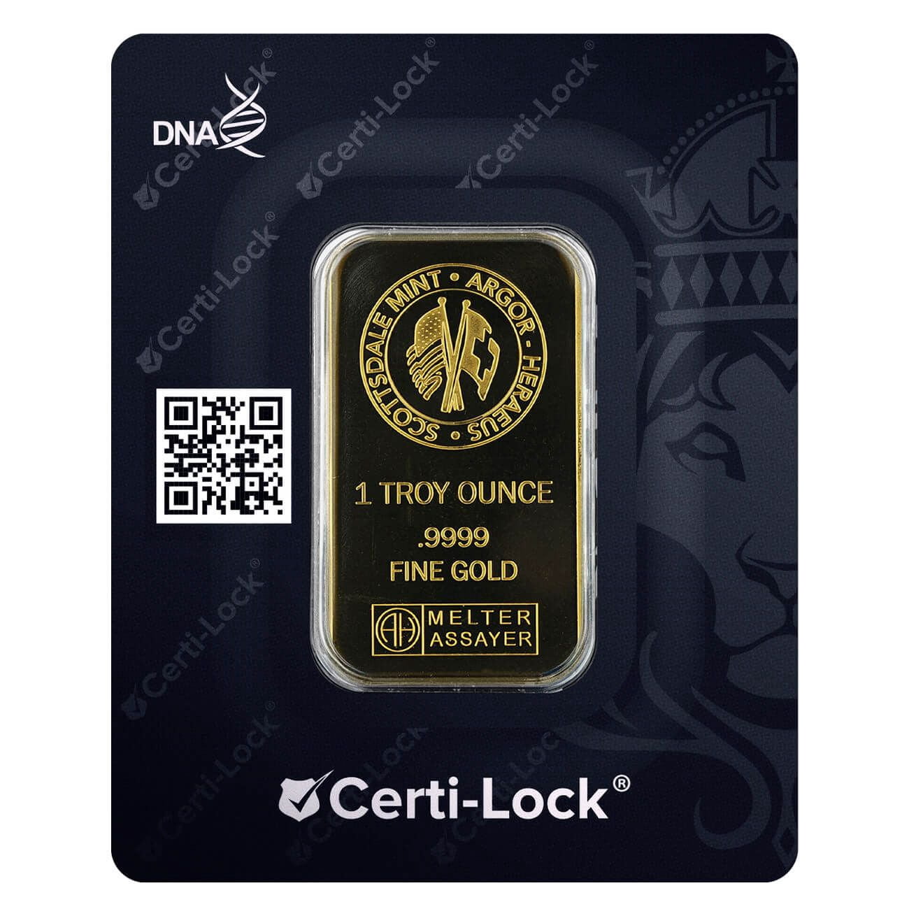 1 oz Gold Bar by Scottsdale Mint - 1 Troy Ounce .9999 Gold in Assay Card