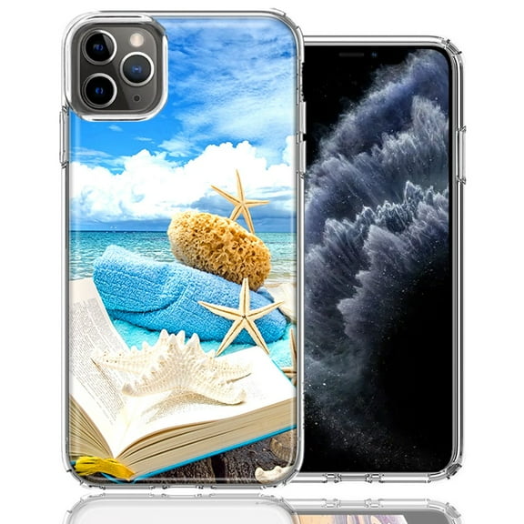 MUNDAZE For Apple iPhone 11 Pro Max Beach Reading Design Double Layer Phone Case Cover