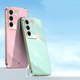 thumbnail image 2 of Silicona Suave A Prueba De Golpes TPU Cuadrado Chapado Multi Color Carcasa Para Vivo V27E V27 Pro V25e V25 X90 Plus Cubierta Trasera, 2 of 4