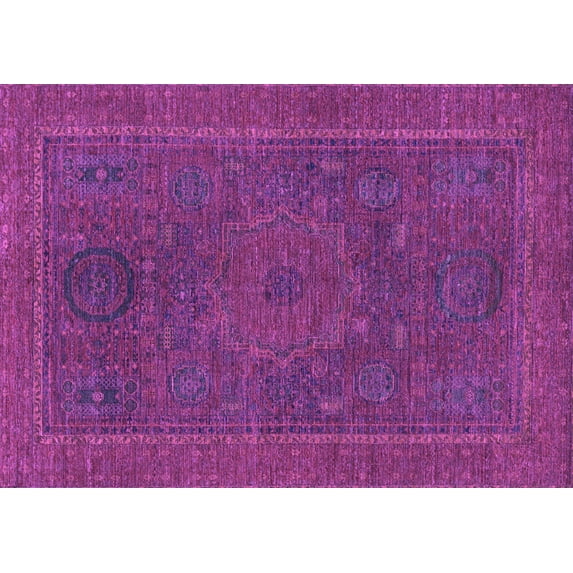 Ahgly Company Indoor Rectangle Abstract Purple Modern Area Rugs, 8' x 10'
