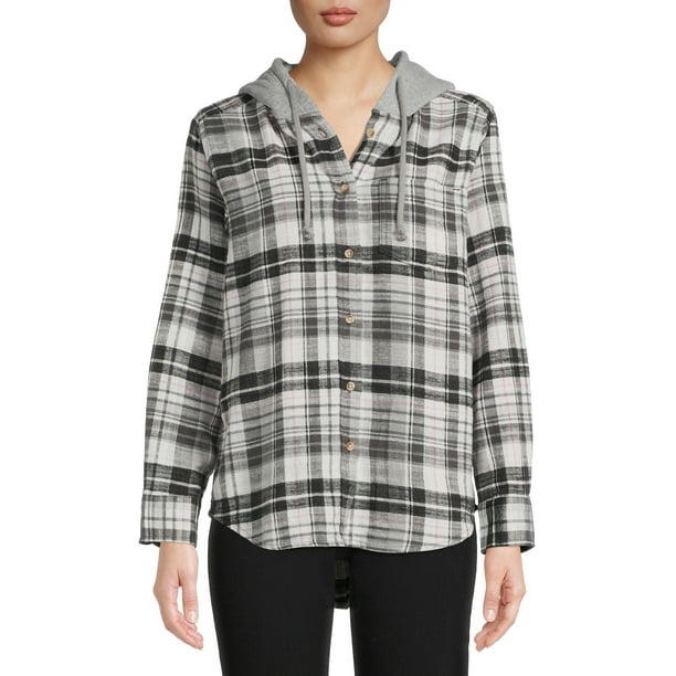 Time And Tru Women's Hooded Flannel