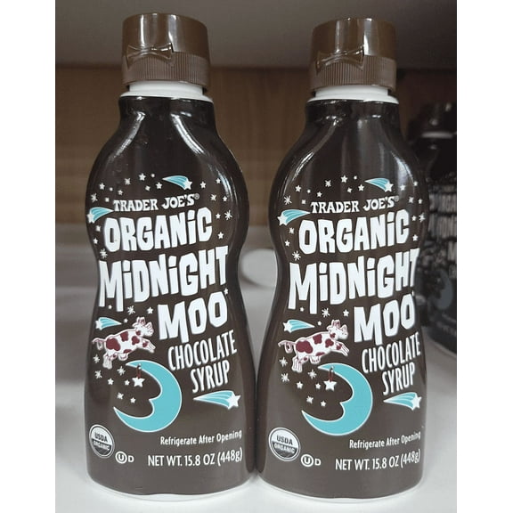 Trader Joe’s Organic Midnight Moo Chocolate 15.8oz 448g (2 Bottles)