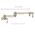 thumbnail image 3 of Whitehaus Collection WHKPFLV3-9550-NT-PN Vintage III Wall Mount Pot Filler with Lever Handles & a Swivel Aerator - Polished Nickel, 3 of 4