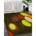 thumbnail image 3 of Ahgly Company Machine Washable Indoor Round Transitional Night Red Area Rugs, 7' Round, 3 of 7